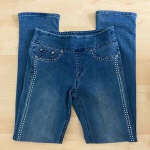 Joseph Ribkoff Jeans Stretch Rhinestone Studded US Size 6